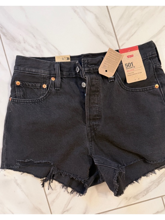 Levi's Pants - Levi's 501 High-Rise Black Denim Cutoff Shorts. NWT size 27.